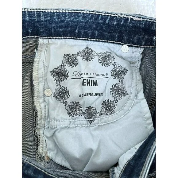 Lovers + Friends Mason High Rise Skinny Jeans Larchmont Distressed Women's Sz 27 - Picture 10 of 12